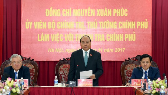 Thủ tướng Chính phủ Nguyễn Xuân Phúc làm việc với Thanh tra Chính phủ