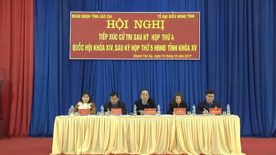 Đoàn đại biểu Quốc hội tỉnh Lào Cai tiếp xúc cử tri tại 2 huyện Văn Bàn và Si Ma Cai
