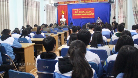 64 thí sinh Lào Cai tham dự kỳ thi học sinh giỏi Quốc gia 2017