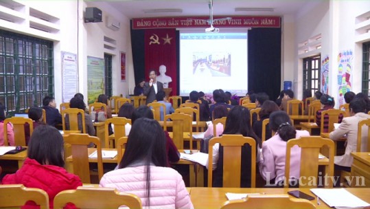 Trường Tiểu học Lê Văn Tám (Tp. Lào Cai) triển khai phòng họp trực tuyến