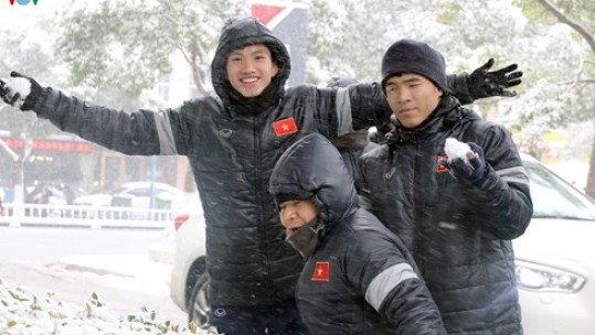Trận chung kết U23 châu Á có nguy cơ bị hoãn vì tuyết rơi dày đặc