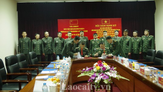 Đồn Biên phòng cửa khẩu quốc tế Lào Cai Hội đàm với trạm Hội ngộ Hội đàm Hà Khẩu Quân giải phóng nhân dân Trung Quốc