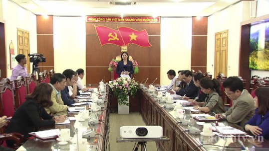 Tỉnh ủy Lào Cai làm việc với khối đoàn thể chính trị xã hội