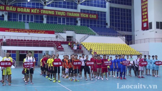 Khai mạc giải vô địch bóng đá Futsal tỉnh Lào Cai mở rộng năm 2018