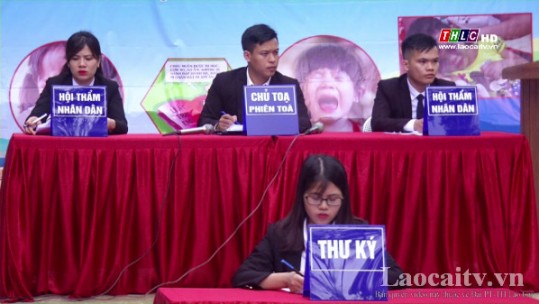 Tổ chức phiên tòa giả định tuyên truyền pháp luật tại xã Sán Chải, huyện Si Ma Cai