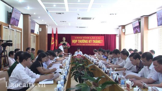 UBND tỉnh Lào Cai họp phiên trực tuyến thường kỳ tháng 7/2018
