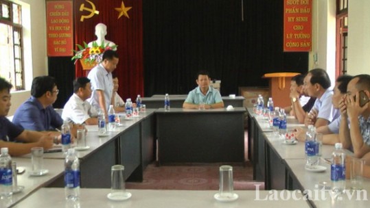 Bí thư Tỉnh ủy Nguyễn Văn Vịnh làm việc tại huyện Bảo Thắng