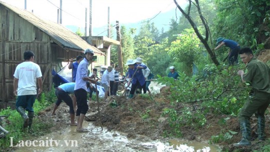 Huyện Si Ma Cai khẩn trương khắc phục hậu quả mưa lũ