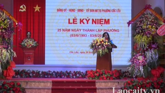 Phường Cốc Lếu, TP Lào Cai kỷ niệm 25 năm thành lập