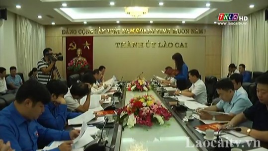 Ban Bí thư Trung ương Đoàn Thanh niên Cộng sản Hồ Chí Minh làm việc với Thành ủy Lào Cai