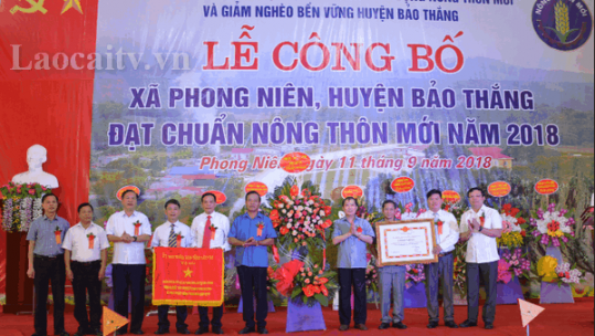 Lễ công bố xã Phong Niên (Bảo Thắng) đạt chuẩn nông thôn mới