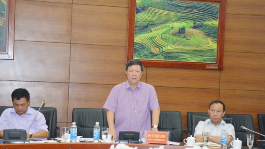 Đoàn giám sát của Ủy ban Khoa học, Công nghệ và Môi trường làm việc tại tỉnh Lào Cai