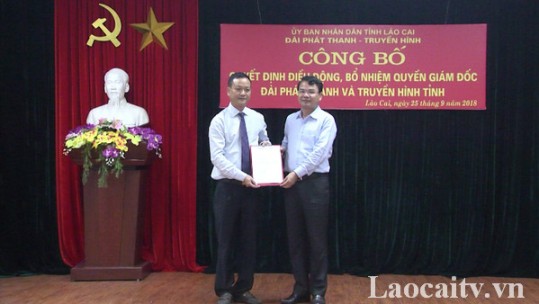 Đồng chí Vũ Hùng Dũng được bổ nhiệm giữ chức vụ Quyền Giám đốc Đài PT-TH tỉnh Lào Cai