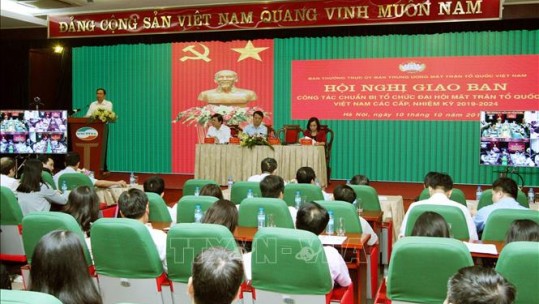 Đảm bảo tiến độ tổ chức Đại hội MTTQ Việt Nam các cấp
