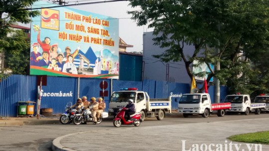 TP Lào Cai ra quân cao điểm lập lại trật tự đô thị, xây dựng và an toàn giao thông
