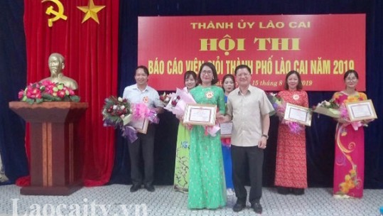 Thành phố Lào Cai tổ chức Hội thi báo cáo viên giỏi năm 2019