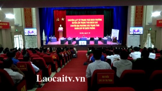 Huyện Văn Bàn tổ chức diễn tập khu vực phòng thủ năm 2019