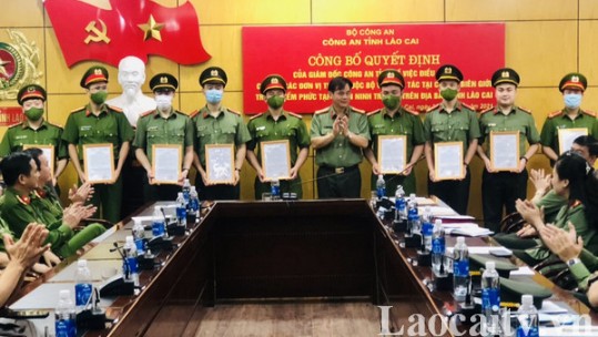 Bộ Công an tăng cường 17 cán bộ, chiến sỹ cho lực lượng Công an xã thuộc Công an tỉnh Lào Cai