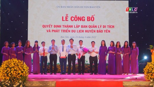 Bảo Yên: Công bố Quyết định công nhận điểm Du lịch Đền Bảo Hà