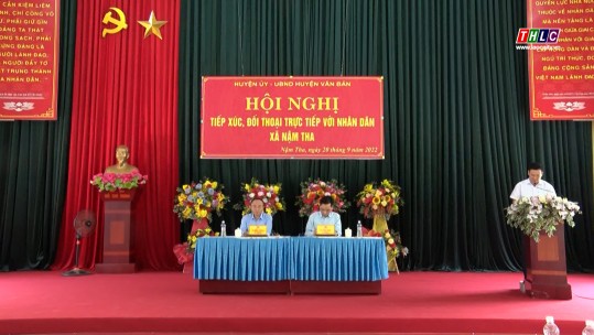 Lãnh đạo huyện Văn Bàn đối thoại với Nhân dân xã Nậm Tha