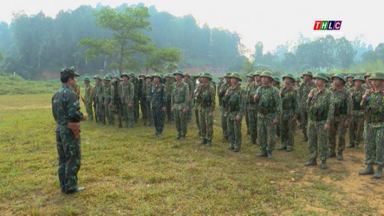 Chiến sĩ lực lượng vũ trang Lào Cai tích cực luyện tập chuẩn bị cho diễn tập phòng thủ