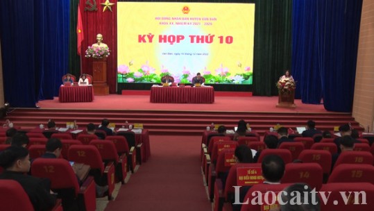 HĐND huyện Văn Bàn khóa XX tổ chức Kỳ họp thứ 10