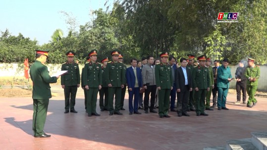 Dâng hương Nhà bia tưởng niệm nơi thành lập lực lượng vũ trang tỉnh Lào Cai