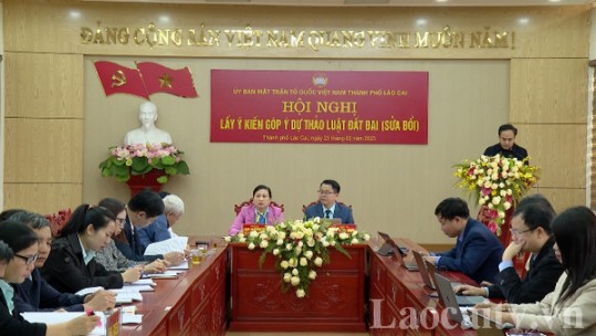 Thành phố Lào Cai lấy ý kiến vào Dự thảo Luật Đất đai (sửa đổi)