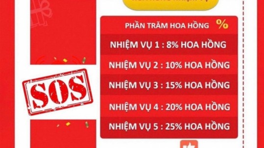 Lại rộ lên chiêu lừa đảo làm cộng tác viên online cho các sàn thương mại điện tử