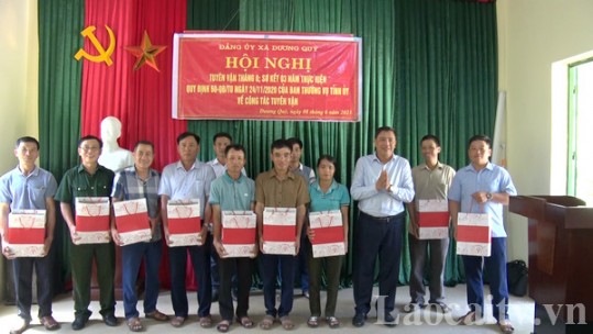 Phó Bí thư Tỉnh ủy Hoàng Giang dự hội nghị tuyên vận xã Dương Quỳ, huyện Văn Bàn