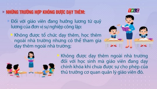 Những trường hợp không được dạy thêm