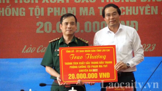 Trao thưởng Bộ đội Biên phòng phá thành công chuyên án ma túy