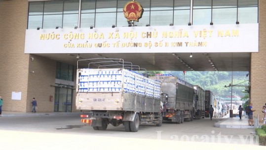 Trên 41.000 tấn quả vải được thông quan qua Cửa khẩu Quốc tế đường bộ số II Kim Thành