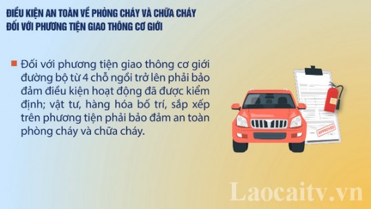 Điều kiện về an toàn PCCC đối với phương tiện giao thông cơ giới