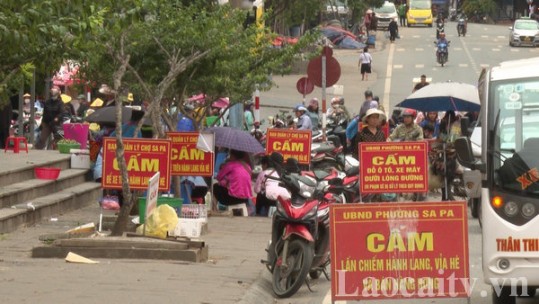 Cần quyết liệt giải quyết tình trạng vi phạm trật tự đô thị tại Sa Pa