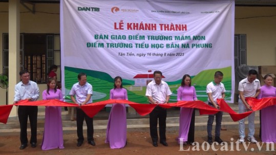 Khánh thành điểm trường mầm non Nậm Phung, xã Tân Tiến