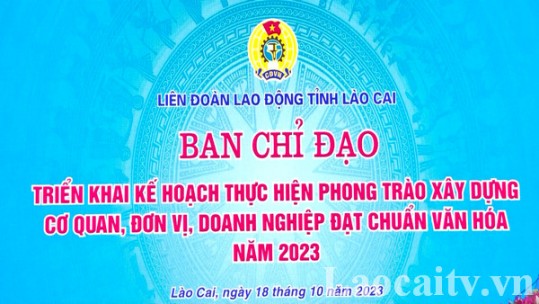 Triển khai kế hoạch thực hiện phong trào xây dựng cơ quan, đơn vị, doanh nghiêp đạt chuẩn văn hóa năm 2023