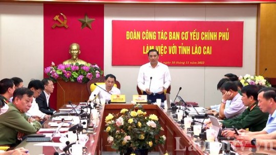 Tỉnh Lào Cai làm việc với đoàn công tác của Ban Cơ yếu Chính phủ