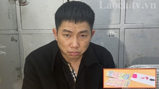 Cảnh sát giao thông thành phố Lào Cai bắt đối tượng tàng trữ ma túy hồng phiến
