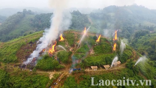 Bảo Thắng diễn tập phòng cháy chữa cháy rừng