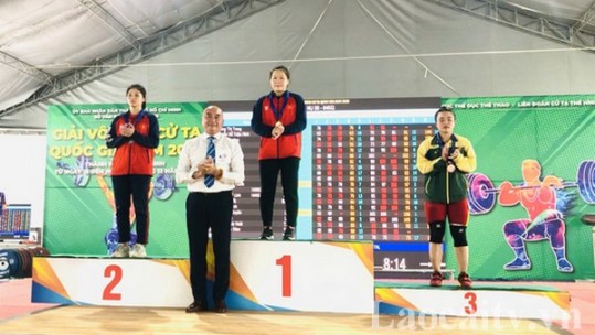 Lào Cai giành giải Ba toàn đoàn Giải Vô địch cử tạ Quốc gia 2023