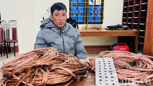 Bắt giữ đối tượng trộm cắp thiết bị viễn thông trên địa bàn tỉnh Lào Cai