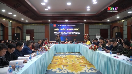 Thành phố Lào Cai tổ chức hội thảo về chuyển đổi số trong giáo dục