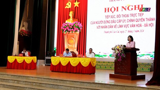 Thành ủy Lào Cai đối thoại với Nhân dân liên quan đến lĩnh vực văn hóa - xã hội