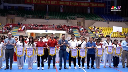 Hơn 300 vận động viên tham gia Giải Teakwondo các lứa tuổi trẻ tỉnh Lào Cai năm 2024