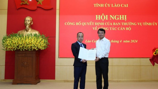 Đồng chí Phan Quốc Nghĩa được bổ nhiệm giữ chức vụ Chánh Văn phòng Tỉnh ủy Lào Cai