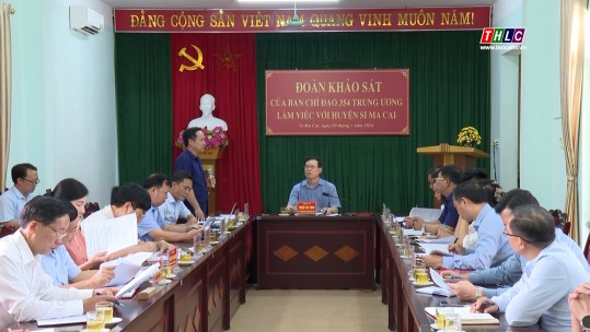 Ban Chỉ đạo 354 Trung ương làm việc tại huyện Si Ma Cai