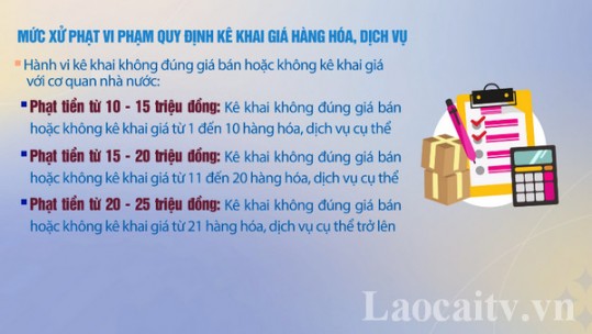 Kê khai hàng hóa không đúng giá bán bị phạt tới 25 triệu đồng