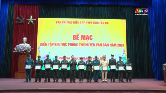 Văn Bàn hoàn thành xuất sắc nhiệm vụ diễn tập khu vực phòng thủ năm 2024