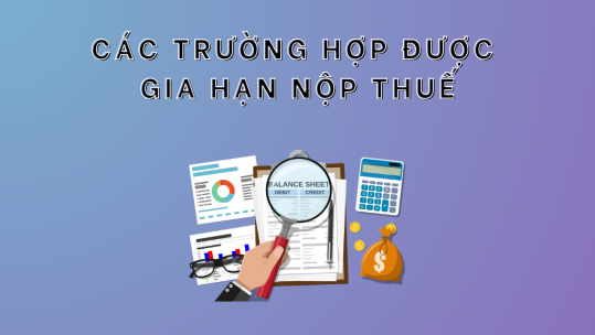 Các trường hợp được gia hạn nộp thuế